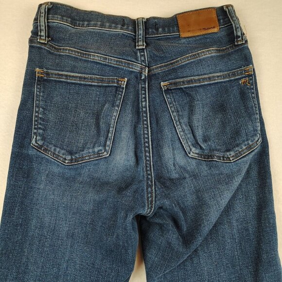 Madewell 10" High-Rise Skinny Jeans Womens sz 26 Dark Wash - Picture 4 of 13